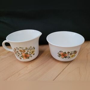 Corelle Indian Summer sugar and cream dishes